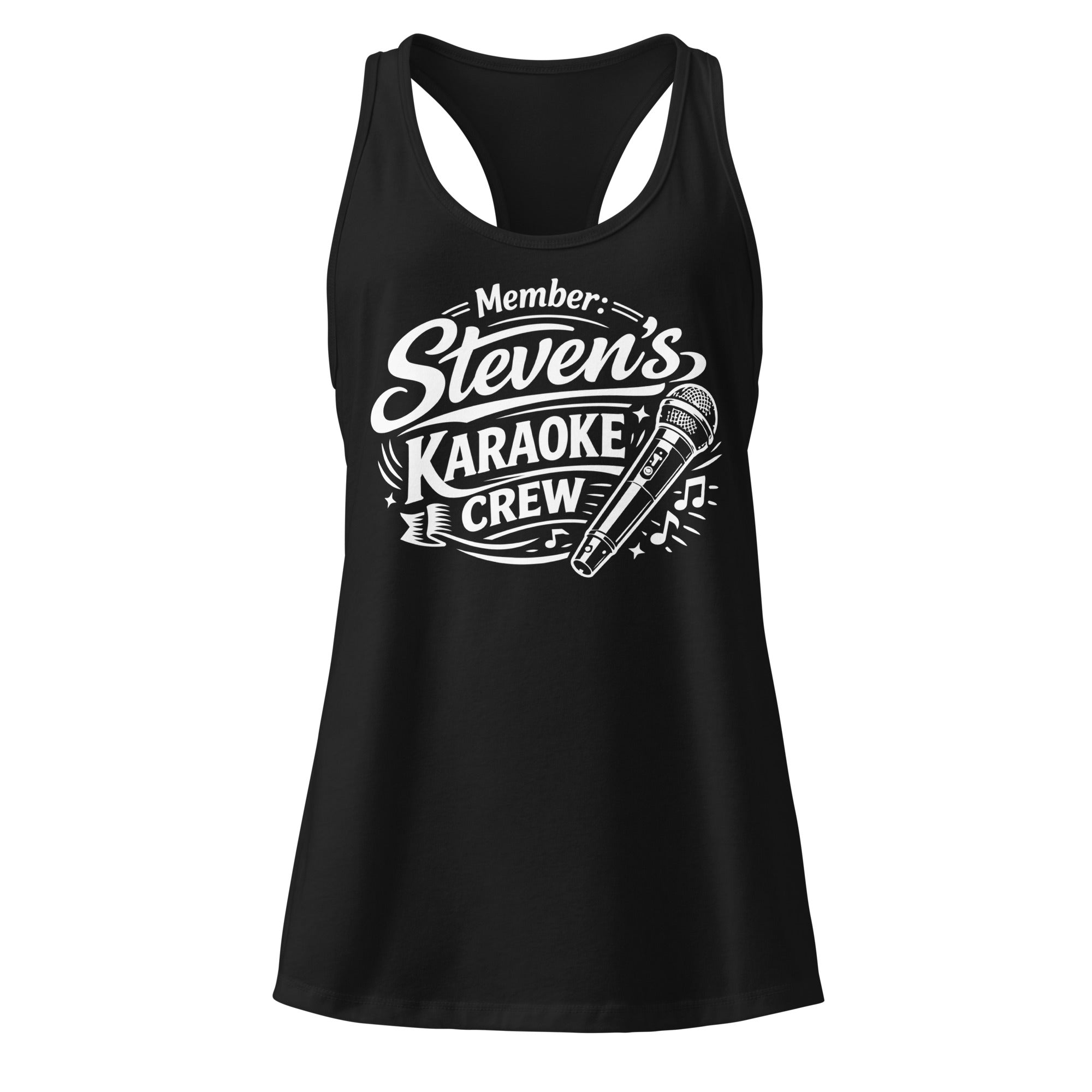 Steven's Karaoke Crew Official Member Design Women’s fitted racerback tank top